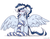 Size: 2112x1646 | Tagged: safe, artist:mariashek, oc, oc only, oc:maxi, pegasus, pony, blushing, chest fluff, clothes, looking at you, one eye closed, sitting, socks, solo, spread wings, striped socks, tongue out, wings