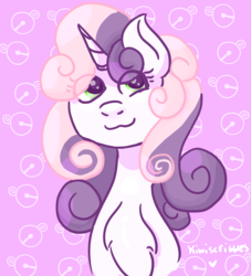 Size: 2148x2370 | Tagged: safe, artist:kiwiscribbles, sweetie belle, pony, unicorn, g4, chest fluff, female, high res, older, older sweetie belle, solo