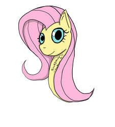 Size: 1964x2176 | Tagged: safe, artist:zhaozoharex, fluttershy, pony, g4, bust, colored, digital art, female, looking at you, mare, signature, simple background, solo, white background