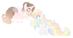 Size: 6145x3201 | Tagged: safe, artist:dashblitzfan4ever, oc, oc:lynnie notes, oc:white rainbow, alicorn, pony, absurd resolution, artificial wings, augmented, boop, female, magic, magic wings, mare, simple background, transparent background, wings