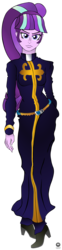 Size: 995x4000 | Tagged: safe, artist:crosslineanimator, starlight glimmer, human, equestria girls, g4, crossover, enrico pucci, female, jojo's bizarre adventure, looking at you, priest, s5 starlight, simple background, solo, stone ocean, transparent background