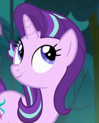 Size: 684x841 | Tagged: safe, screencap, starlight glimmer, pony, unicorn, g4, rock solid friendship, cropped, cute, cutie mark, female, looking up, mare, smiling, solo