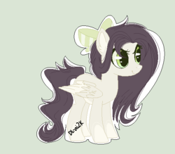 Size: 530x464 | Tagged: safe, artist:dl-ai2k, oc, oc only, pegasus, pony, bow, female, hair bow, mare, simple background, solo