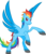 Size: 2638x3071 | Tagged: safe, artist:nemesis360, rainbow dash, pony, g4, colored wings, colored wingtips, female, high res, looking at you, rearing, simple background, solo, spread wings, transparent background, unshorn fetlocks, wings