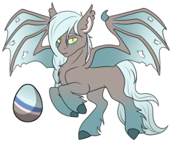 Size: 2500x2088 | Tagged: dead source, safe, artist:kxttponies, oc, oc only, bat pony, pony, egg, high res, male, simple background, solo, stallion, transparent background