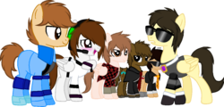 Size: 1024x492 | Tagged: safe, artist:laser-pancakes, oc, oc:bajancanadian, oc:bodil, oc:deadlox, oc:jason (minecraft), oc:jerome (minecraft), oc:sky (minecraft), pony, 2014, bajancanadian, bodil40, deadlox, gay, jeromeasf, loxabetes, male, mcyt, minecraft, non-mlp shipping, ponified, ponified oc, shipping, skydoesminecraft, skylox, team crafted, truemu, youtube