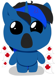 Size: 3200x4400 | Tagged: safe, artist:charlyc1995, oc, oc only, oc:dr meem, pony, unicorn, angry, chibi, cross-popping veins, cute, pictogram, red cross, the binding of isaac