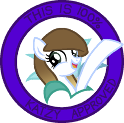 Size: 553x547 | Tagged: safe, artist:1mbean, oc, oc only, oc:katzy, pony, art studio, female, seal of approval, simple background, solo, transparent background