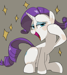 Size: 1190x1330 | Tagged: safe, artist:baigak, rarity, pony, unicorn, g4, beautiful, female, mare, open mouth, smiling, solo