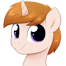 Size: 3000x3000 | Tagged: safe, artist:moozua, oc, oc:white shield, pony, unicorn, bust, high res, profile picture, simple background, transparent background