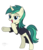 Size: 3650x4289 | Tagged: safe, artist:tyamat, oc, oc only, oc:spring starflower, pony, unicorn, bipedal, choker, clothes, cute, dress, female, lidded eyes, raised hoof, simple background, smiling, trans female, transgender, transparent background, vector