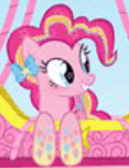 Size: 129x168 | Tagged: safe, pinkie pie, earth pony, pony, g4, hot air balloon, rainbow power