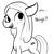 Size: 1650x1650 | Tagged: safe, artist:tjpones, ocellus, changeling, earth pony, pony, g4, cute, dialogue, diaocelles, disguise, disguised changeling, female, filly, floppy ears, freckles, grayscale, lineart, looking at you, monochrome, neigh, open mouth, pony ocellus, seems legit, simple background, smiling, solo, text, white background