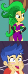 Size: 324x854 | Tagged: safe, edit, flash sentry, mane-iac, sunset shimmer, equestria girls, equestria girls specials, g4, my little pony equestria girls: better together, my little pony equestria girls: movie magic, my little pony equestria girls: spring breakdown, comparison, female, male, ship:flashimmer, shipping, starry eyes, straight, wingding eyes