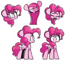 Size: 2197x1906 | Tagged: safe, artist:sourspot, pinkie pie, earth pony, pony, g4, cute, diapinkes, female, looking at you, mare, pinkamena diane pie, profile, simple background, smiling, solo, white background