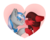 Size: 1158x915 | Tagged: safe, artist:figa, oc, oc:cinnamon pop, oc:sekr gray, pegasus, pony, unicorn, bowtie, couple, female, heart, hearts and hooves day, holiday, male, sekramon, shipping, simple background, straight, transparent background, valentine, valentine's day, ych result