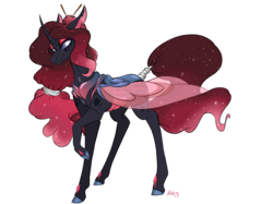 Size: 2732x2048 | Tagged: safe, artist:ask-y, oc, oc only, oc:lilith (marbola), changepony, pony, female, high res, offspring, parent:pharynx, parent:princess luna, parents:lunarynx, simple background, solo, transparent background
