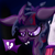 Size: 128x128 | Tagged: safe, artist:twyla-midfel, twilight sparkle, alicorn, changeling, changeling queen, pony, ask changeling twilight, tumblr:ask changeling twilight, g4, avatar, big ears, cave, cavern, changeling princess, changelingified, curved horn, female, floppy ears, heartbreak, horn, icon, jagged horn, nervous, part of a series, scared, shy, shy twi, solo, species swap, stressed, tumblr, tumblr avatar, tumblr icon, twilight sparkle (alicorn), twiling