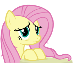 Size: 298x250 | Tagged: safe, artist:twilirity, fluttershy, pegasus, pony, g4, female, mare, simple background, solo, tired, transparent background, vector