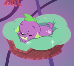 Size: 248x222 | Tagged: safe, screencap, spike, spike the regular dog, dog, equestria girls, g4, my little pony equestria girls: legend of everfree, eyes closed, male, sleeping, smiling, solo, tail