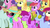 Size: 1280x720 | Tagged: safe, screencap, autumn fields, berry bliss, berry punch, berryshine, cherry berry, daisy, flower wishes, junebug, neon lights, november rain, plumberry, rising star, roseluck, warm front, earth pony, pegasus, pony, unicorn, g4, interseason shorts, sundae sundae sundae, background pony, female, filly, foal, food, friendship student, hat, male, mare, pickle, smiling, stallion, sunglasses