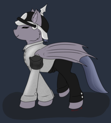 Size: 1890x2113 | Tagged: safe, artist:ashinda, oc, oc only, bat pony, pony, clothes, solo, uniform