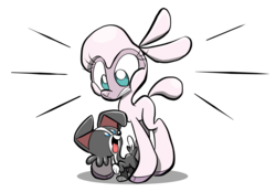 Size: 2292x1596 | Tagged: safe, artist:joeywaggoner, pom (tfh), dog, sheep, them's fightin' herds, cloven hooves, community related, female, simple background, transparent background