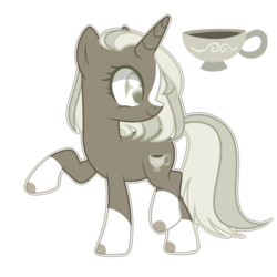 Size: 2033x2033 | Tagged: safe, artist:dashblitzfan4ever, oc, oc only, oc:cream capuccino, pony, unicorn, female, high res, mare, simple background, solo, transparent background