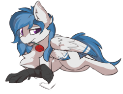 Size: 2256x1734 | Tagged: safe, artist:beardie, oc, oc only, oc:delta dart, hippogriff, chest fluff, crossed arms, ear fluff, flirting, flower, heart, hippogriff oc, looking at you, lying down, male, rose, simple background, smug, solo, spread wings, transparent background, wings