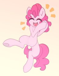 Size: 1591x2048 | Tagged: safe, artist:akainu_pony, pinkie pie, earth pony, pony, g4, eyes closed, female, mare, open mouth, solo