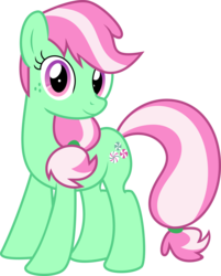 Size: 5590x6936 | Tagged: safe, artist:durpy, artist:shootingstarsentry, minty (g4), earth pony, pony, g4, leap of faith, absurd resolution, female, freckles, hairband, looking at you, mare, simple background, smiling, solo, transparent background, vector