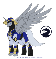Size: 2027x2145 | Tagged: safe, artist:pyrus-leonidas, alicorn, pony, series:mortal kombat:defenders of equestria, clothes, crossover, hat, high res, male, mortal kombat, ponified, raiden (mortal kombat), simple background, solo, stallion, transparent background