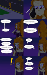 Size: 2000x3200 | Tagged: safe, artist:jake heritagu, adagio dazzle, comic:aria's archives, comic:rise, series:sciset diary, equestria girls, g4, cellphone, clothes, comic, dialogue, dress, female, high res, implied sunset shimmer, phone, speech bubble