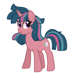 Size: 860x876 | Tagged: safe, artist:ashidaii, oc, oc only, oc:olive branch, pony, unicorn, female, mare, offspring, parent:timber spruce, parent:twilight sparkle, parents:timbertwi, simple background, solo, transparent background