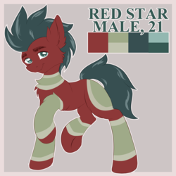 Size: 2000x2000 | Tagged: safe, artist:urpone, oc, oc only, earth pony, pony, high res, male, reference sheet, solo, stallion