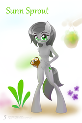 Size: 1500x2250 | Tagged: safe, artist:cybertronikpony, oc, oc only, oc:sunn sprout, pony, ponysona, solo