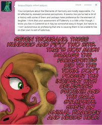 Size: 916x1126 | Tagged: safe, artist:hewison, oc, oc only, oc:pun, earth pony, pony, ask pun, ask, female, mare, scroll, solo