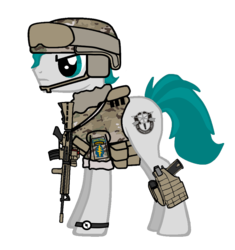 Size: 867x921 | Tagged: safe, artist:lietiejackson, oc, oc:kyle angel, pony, airborne, assault rifle, base used, camouflage, clothes, frown, goggles, gun, helmet, logo, m16, m1911, male, military, military clothing, multicam, rifle, rolled up sleeves, scarf, simple background, special forces, transparent background, us army, weapon, wing berets (wonderbolts)