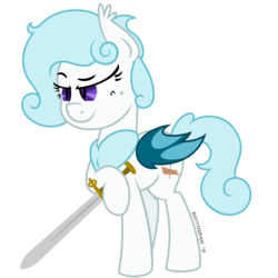 Size: 4688x4688 | Tagged: safe, artist:besttubahorse, oc, bat pony, pony, absurd resolution, bat pony oc, beauty mark, simple background, smiling, smirk, sword, transparent background, unobtrusive watermark, vector, weapon