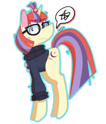 Size: 1060x1232 | Tagged: safe, artist:giga-muffin, moondancer, pony, unicorn, g4, female, mare, simple background, solo, speech bubble, transparent background