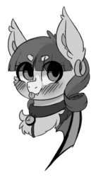 Size: 670x1230 | Tagged: safe, artist:drawtheuniverse, oc, oc only, oc:nocturne eventide, pony, chest fluff, collar, solo