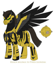 Size: 1527x1743 | Tagged: safe, artist:pyrus-leonidas, pegasus, pony, robot, robot pony, series:mortal kombat:defenders of equestria, crossover, cyrax, male, mortal kombat, ponified, simple background, solo, stallion, transparent background