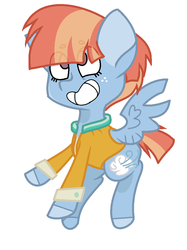 Size: 735x981 | Tagged: safe, artist:rankiedashlight002, windy whistles, pegasus, pony, g4, beanbrows, colored hooves, eye clipping through hair, eyebrows, eyebrows visible through hair, female, no catchlights, no pupils, simple background, smiling, solo, white background