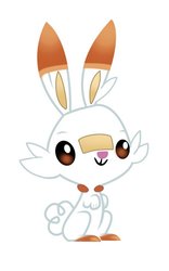 Size: 590x943 | Tagged: safe, artist:bbtasu, angel bunny, rabbit, scorbunny, g4, crossover, pokemon generation 8, pokemon shield, pokemon sword, pokemon sword and shield, pokémon, show accurate, simple background, spoilers for another series, white background