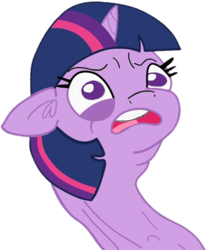 Size: 676x774 | Tagged: safe, artist:tjpones edits, edit, twilight sparkle, pony, g4, cropped, disgusted, female, reaction image, solo, unamused