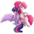 Size: 2000x2000 | Tagged: safe, artist:saphi-boo, pinkie pie, twilight sparkle, alicorn, earth pony, pony, g4, chest fluff, curved horn, duo, ear fluff, eyebrows, eyebrows visible through hair, eyes closed, female, floppy ears, fluffy, high res, horn, hug, looking at you, mare, one wing out, raised eyebrow, raised hoof, simple background, smiling, transparent background, twilight sparkle (alicorn)