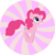 Size: 1080x1080 | Tagged: safe, artist:iknowpony, pinkie pie, earth pony, pony, g4, .svg available, cute, cutie mark, female, jumping, lineless, open mouth, pink, smiling, solo, vector