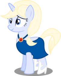 Size: 6358x7865 | Tagged: safe, artist:atomicmillennial, oc, oc only, oc:marie liselotté de ecossais, pony, unicorn, g4, absurd resolution, clothes, dress, female, high heels, mare, shoes, simple background, smiling, solo, transparent background, vector