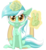 Size: 800x879 | Tagged: safe, artist:unisoleil, lyra heartstrings, pony, g4, chest fluff, chibi, female, hand, looking at you, magic, magic hands, mare, peace sign, signature, simple background, smiling, solo, transparent background