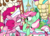 Size: 838x608 | Tagged: safe, artist:pinkiespresent, minty (g4), pinkie pie, earth pony, pony, g4, interseason shorts, sundae sundae sundae, blushing, cake, female, food, g3 to g4, generation leap, hat, lesbian, lidded eyes, looking at each other, open mouth, scene interpretation, ship:mintypinkie, shipping, sky, smiling